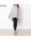 Latarnia rękaw warstwowe koszule damskie asymetryczna bluzka 2020 moda zanzea topy kobieta Casual Blusas Femininas Plus Size kos