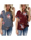 2020 lato dorywczo stylowe kobiety dorywczo kwiatowy Print krótki rękaw szyfonu koszule O-Neck topy moda S M L XL XXL XXXL!