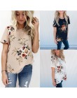 2020 lato dorywczo stylowe kobiety dorywczo kwiatowy Print krótki rękaw szyfonu koszule O-Neck topy moda S M L XL XXL XXXL!