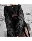 Weirdgirl women dragon bluzy z kapturem z nadrukami moda na co dzień kobieta luźna krótka topowy sweter bluzy streetwear nowy je