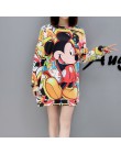 2019 nowa wiosna jesień cute cartoon wydrukowano duży rozmiar średniej długości płaszcz moda damska hedging casual fashion bluza