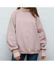 Jielur Korean Style ponadgabarytowe bluzy damskie zimowe fałszywe dwa kawałki bluza damska z golfem luźny, gruby swetry z polaru