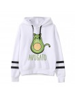 Avocado bluzy moda małe świeże 90s kobiety wegańskie Kawaii Cartoon Harajuku słodkie bluzy ciepłe kobiece Ullzang graficzne z ka