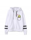 Avocado bluzy moda małe świeże 90s kobiety wegańskie Kawaii Cartoon Harajuku słodkie bluzy ciepłe kobiece Ullzang graficzne z ka