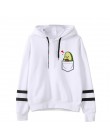 Avocado bluzy moda małe świeże 90s kobiety wegańskie Kawaii Cartoon Harajuku słodkie bluzy ciepłe kobiece Ullzang graficzne z ka