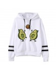 Avocado bluzy moda małe świeże 90s kobiety wegańskie Kawaii Cartoon Harajuku słodkie bluzy ciepłe kobiece Ullzang graficzne z ka