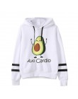 Avocado bluzy moda małe świeże 90s kobiety wegańskie Kawaii Cartoon Harajuku słodkie bluzy ciepłe kobiece Ullzang graficzne z ka