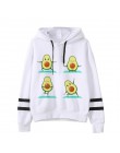 Avocado bluzy moda małe świeże 90s kobiety wegańskie Kawaii Cartoon Harajuku słodkie bluzy ciepłe kobiece Ullzang graficzne z ka