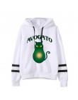 Avocado bluzy moda małe świeże 90s kobiety wegańskie Kawaii Cartoon Harajuku słodkie bluzy ciepłe kobiece Ullzang graficzne z ka