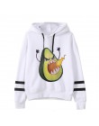 Avocado bluzy moda małe świeże 90s kobiety wegańskie Kawaii Cartoon Harajuku słodkie bluzy ciepłe kobiece Ullzang graficzne z ka