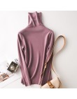 Tangada zima moda kobiety jednokolorowy golf sweter kobiet z długim rękawem elegancki, szykowny damskie swetry sweter pull femme