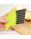 1pc frytki Cutter chipsy ziemniaczane ze stali nierdzewnej Making obieraczka Cut Plastic Handle warzywa kuchenne noże narzędzie 