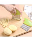 1pc frytki Cutter chipsy ziemniaczane ze stali nierdzewnej Making obieraczka Cut Plastic Handle warzywa kuchenne noże narzędzie 