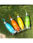 Nowy świąteczny prezent 650ml plastikowa butelka do wody infuzor na owoce butelka z wkładem na owoce napój Outdoor Sports sok cy