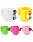 1Pc 12oz kubek kawy wbudowany kubek z klocków typu klocki kubek kubek z klocków DIY Drinkware kubek do picia 11 kolorów