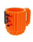 1Pc 12oz kubek kawy wbudowany kubek z klocków typu klocki kubek kubek z klocków DIY Drinkware kubek do picia 11 kolorów