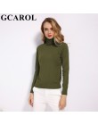 GCAROL 2019 nowych kobiet 30% wełniany golf sweter jesień zima sweter sprawiają, że dzianiny zwykły sweter jednolity kolor praco