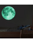 30 cm Luminous Moon 3D naklejki ścienne dla dzieci pokój dzienny sypialnia dekoracji domu naklejki świecą w ciemności naklejki ś