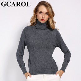 GCAROL nowa, jesienna zima 30% wełniany golf sweter miękka rączka ciepłe kobiety sweter OL sprawiają, że dzianinowy sweter S-3XL