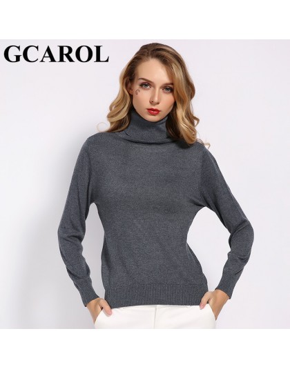 GCAROL nowa, jesienna zima 30% wełniany golf sweter miękka rączka ciepłe kobiety sweter OL sprawiają, że dzianinowy sweter S-3XL