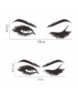 Lash & Brows Eyes cytat naklejki ścienne moda Vinyl rzęsy naklejki ścienne dla dziewczyn sypialnia brwi sklep wystrój salonu pię