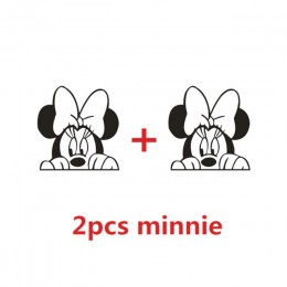 2 sztuk/zestaw Mickey Minnie naklejka winylowa urocze oświetlenie naklejka pod włącznik dla dzieci pokój dekoracyjne Mickey Fair