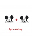 2 sztuk/zestaw Mickey Minnie naklejka winylowa urocze oświetlenie naklejka pod włącznik dla dzieci pokój dekoracyjne Mickey Fair