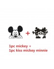 2 sztuk/zestaw Mickey Minnie naklejka winylowa urocze oświetlenie naklejka pod włącznik dla dzieci pokój dekoracyjne Mickey Fair