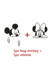 2 sztuk/zestaw Mickey Minnie naklejka winylowa urocze oświetlenie naklejka pod włącznik dla dzieci pokój dekoracyjne Mickey Fair