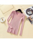 Sweter pulower z dzianiny kobiet 2019 zimowe ubrania damskie Jumper V Neck miękkie żebra dzianiny zima topy dzianina Pull Femme 