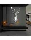 3D naklejki ścienne z efektem lustra naklejka akrylowa duży DIY Deer lustro ozdobne naklejki ścienne z efektem lustra dla dzieci