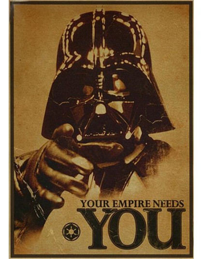 Mieszane zamówienie Vintage klasyczny film gwiezdne wojny darth vader Luke Jedi plakat Cafe Bar Home Decor retro kraft papierowa