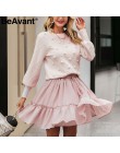 BeAvant dziergany sweter zimowy damski sweter latarnia rękaw damski swetry damski minimalistyczny pull femme uroczy biały sweter