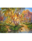 SDOYUNO malowanie numerami 40x50cm bezramowe malowanie numerami natura krajobraz na płótnie zdjęcia numerami dekoracje do domu D