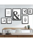 Obraz na płótnie czarny biały abstrakcyjny minimalistyczny Symbol Nordic Scandinavian Wall Art obraz plakat salon Home Decor