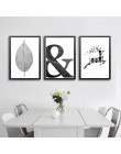 Obraz na płótnie czarny biały abstrakcyjny minimalistyczny Symbol Nordic Scandinavian Wall Art obraz plakat salon Home Decor