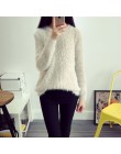 2016 kobiet cukierkowe kolory swetry moda jesień zima ciepły moher O-Neck sweter z długim rękawem Casual Loose sweter bluzki z d