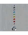 1 sztuk 20mm 30mm 40mm kryształowy pryzmat piłka czakry kolory Rondelle koraliki Strand projekt Rainbow Suncatcher Chrismas deko