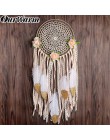 OurWarm DIY do powieszenia w stylu boho łapacze snów dekoracje domu Dreamcatcher księżyc sowa dekoracja kwiatowa ślub Baby Showe