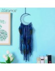 3 kolory półksiężyc Dreamcatcher Handmade łapacz snów netto z piór ściany domu wiszące i Bar & Party Decoration Amor0096