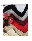 Rugod 2019 nowy seksowny Backless sweter w szpic kobiet sweter jesień zima sweter z dzianiny w stylu casual sweter Femme ponadga