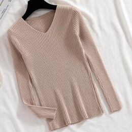 Gagarich 2020 sweter pulower z dzianiny damskie zimowe ubrania sweter V Neck miękkie dzianinowe swetry Pull Femme dzianina