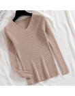 Gagarich 2020 sweter pulower z dzianiny damskie zimowe ubrania sweter V Neck miękkie dzianinowe swetry Pull Femme dzianina