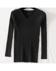 Gagarich 2020 sweter pulower z dzianiny damskie zimowe ubrania sweter V Neck miękkie dzianinowe swetry Pull Femme dzianina